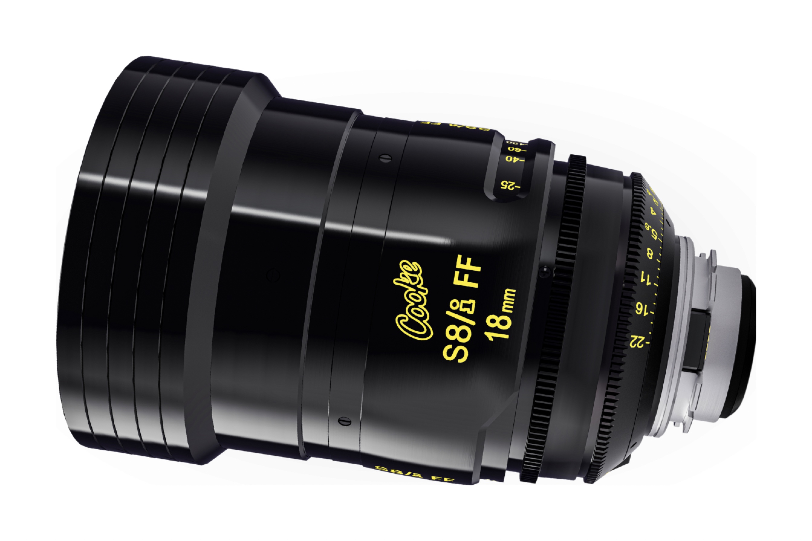 Cooke S8/i cinema lens for a camera and lens package